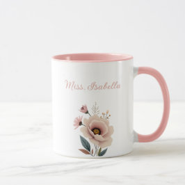 Caneca Rosa Não me faça usar a voz do professor