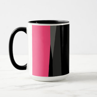 Caneca Rosa Preto e Cinza