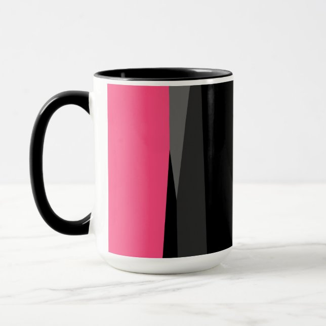 Caneca Rosa Preto e Cinza (Esquerda)