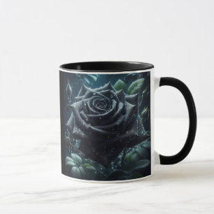 Caneca Rosa preto floral