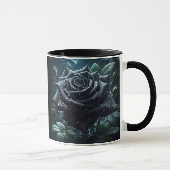 Caneca Rosa preto floral (Direita)