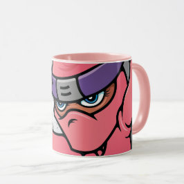 Caneca Rosa Rosa Divertido Ninja
