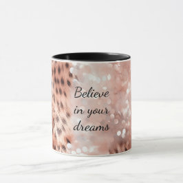Caneca Rosa Rosa Rosa-Rosa-na moda, Rosa Dourada Leopardo