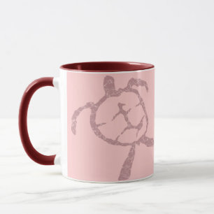 Caneca rosa-tartaruga