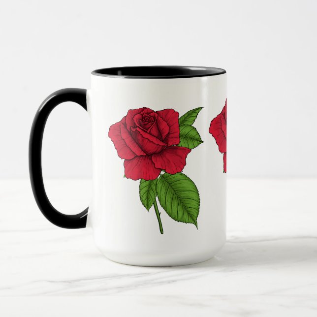 CANECA ROSA VERMELHA 2 (Esquerda)