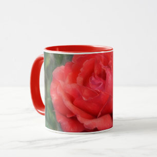 Caneca Rosa vermelha Artsy Floral Mug