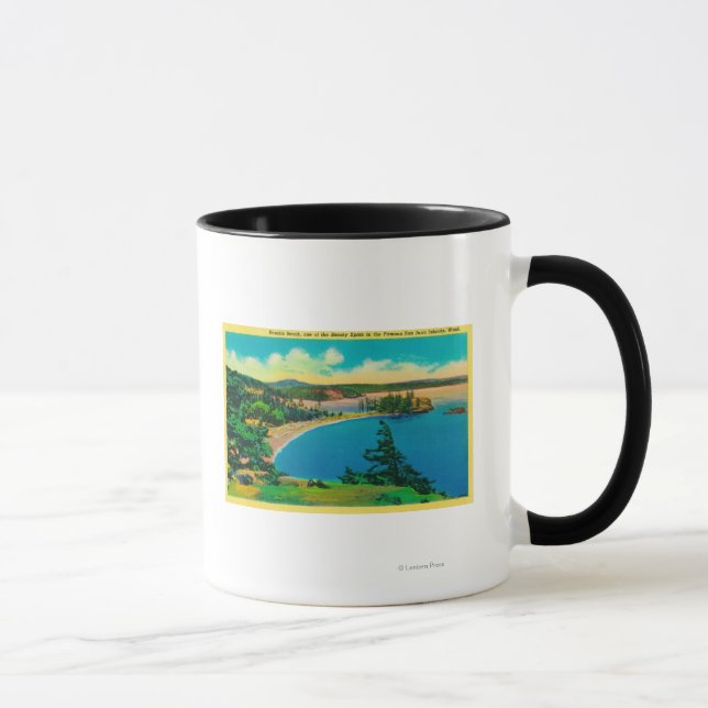 Caneca Rosario Beach nas ilhas San Juan, Washington (Direita)