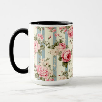 Caneca Rosas Chique Vintage