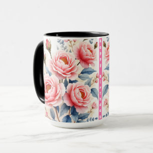 Caneca Rosas Cor-de-Rosa Luxuosas Coleção Moderna e Bonit