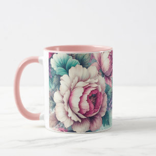 Caneca Rosas de Aquarela Floral