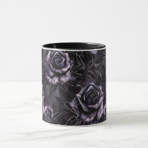 Caneca Rosas de cemitério roxos ocultos