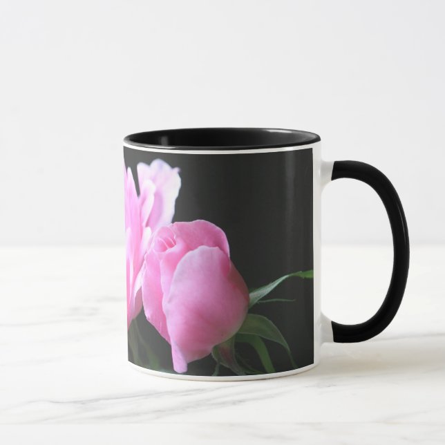 Caneca Rosas de jardim rosa (Direita)