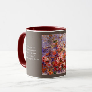 Caneca Rosas de Renoir pela janela Coffee Mug