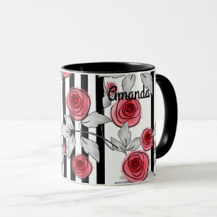 Caneca Rosas em aquarela