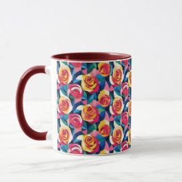 Caneca Rosas em Camadas de Amor