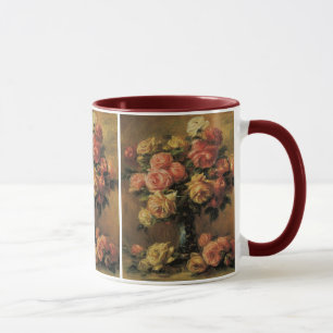Caneca Rosas em um Vaso de Pierre Renoir, Vintage de Bela