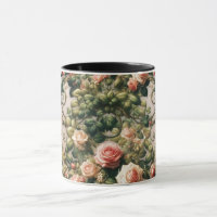 Rosas Pink Shabby Chic Videiras Floral Elegante