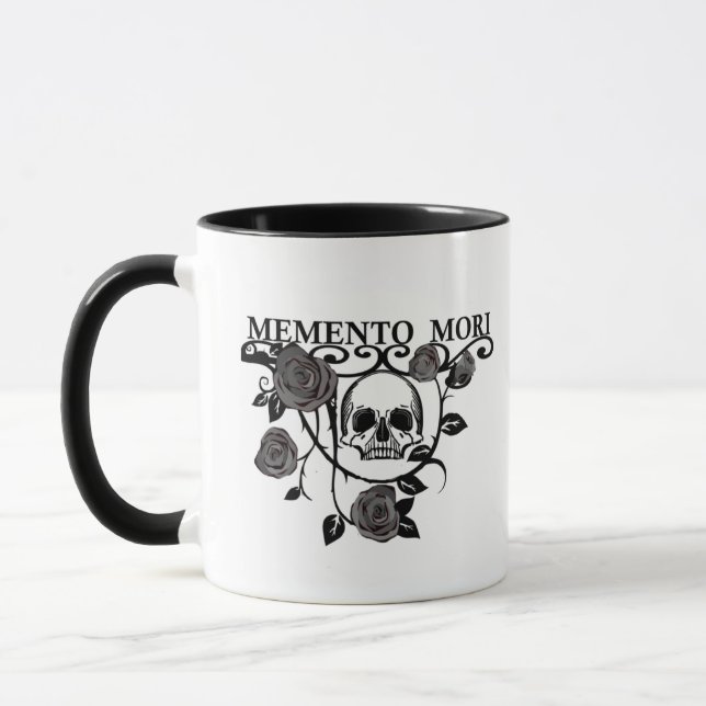 Caneca Rosas pretas Memento mori (Esquerda)