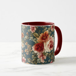 Caneca Rosas românticas refinados e flores lindas