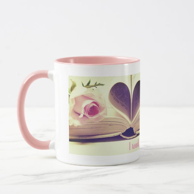 Caneca rosas românticas sonham leitura rosa e (Esquerda)