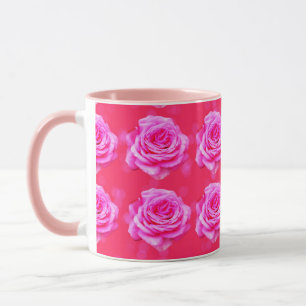 Caneca Rosas Rosa Em Bolsa Rosa-Rosa-Brilhante, Uma Tumba
