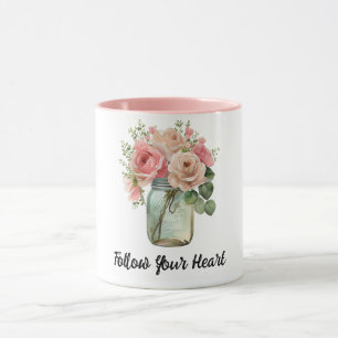 Caneca Rosas Rosa Floral