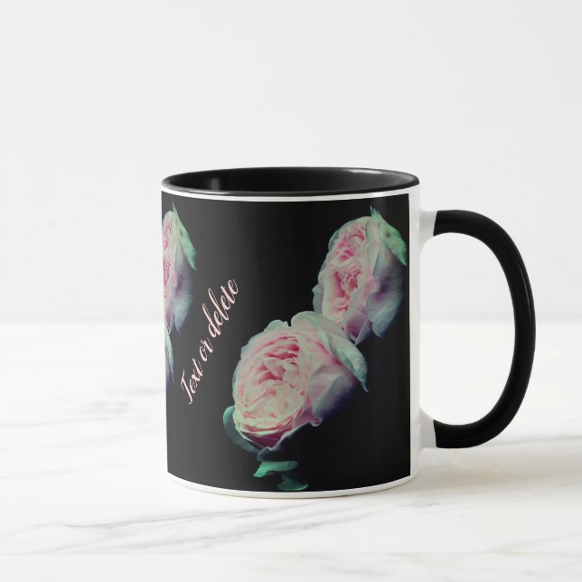 Caneca Rosas Rosa Personalizadas (Direita)