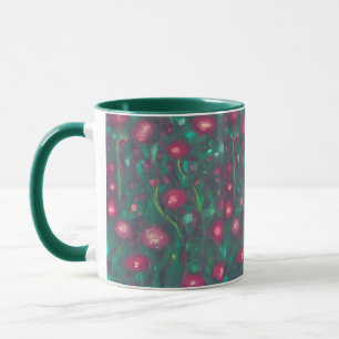 Caneca Rosas vermelhas abstratas silenciadas
