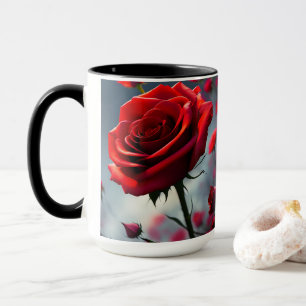 Caneca Rosas vermelhas E Bugs, Café Mug