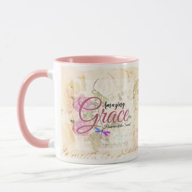Caneca Rosas vintage Amazing Grace (Esquerda)
