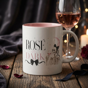 Caneca Rosé After Dark Esqueleto Halloween