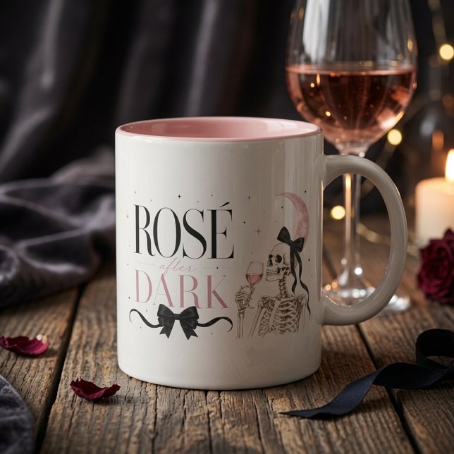 Caneca Rosé After Dark Esqueleto Halloween  (Criador carregado)