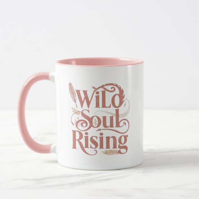 Caneca Rose Gold Wild Soul Rising Free Spirit (Esquerda)