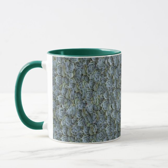 CANECA ROSETAS DE PLANTA SUCCULENTA CINZA VERDE (Esquerda)