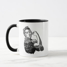 Caneca Rosie-The-Riveter Feminista - Gráfico De Arte-Linh