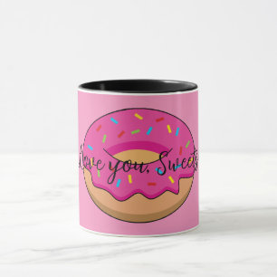 Caneca Rosquinha de Morango com Cartoon de Sprinkles Ad