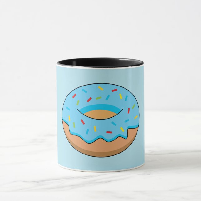Caneca Rosquinha Fosco Azul com Cartoon Sprinkles (Centro)