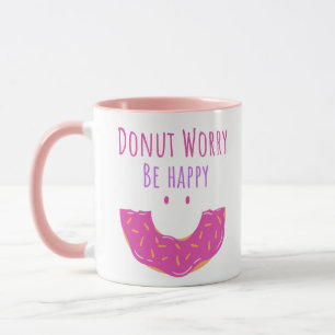 Caneca Rosquinha Kawaii Cute Preocupada Seja Rosquinha Fe