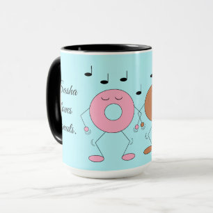 Caneca Rosquinhas de dança azul claro