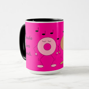 Caneca Rosquinhas de dança Dark Fuchsia