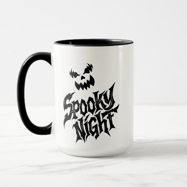 Caneca Rosto de abóbora noite assustadora   (Esquerda)