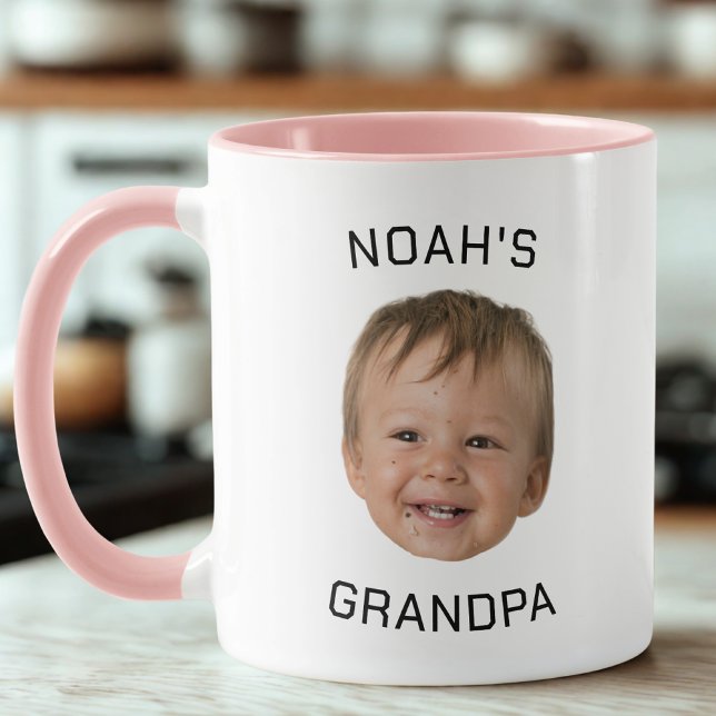 Caneca Rosto de Bebê Personalizado Foto Avô (Criador carregado)