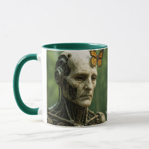 Caneca Rosto de Borboleta Surrealismo Fofo Fantasia