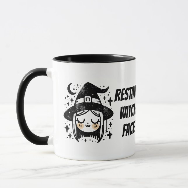 Caneca Rosto de Bruxa Descansada (Esquerda)