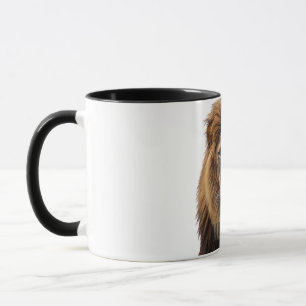 Caneca Rosto de Leão Majestoso com Olhos Azuis Anima Se
