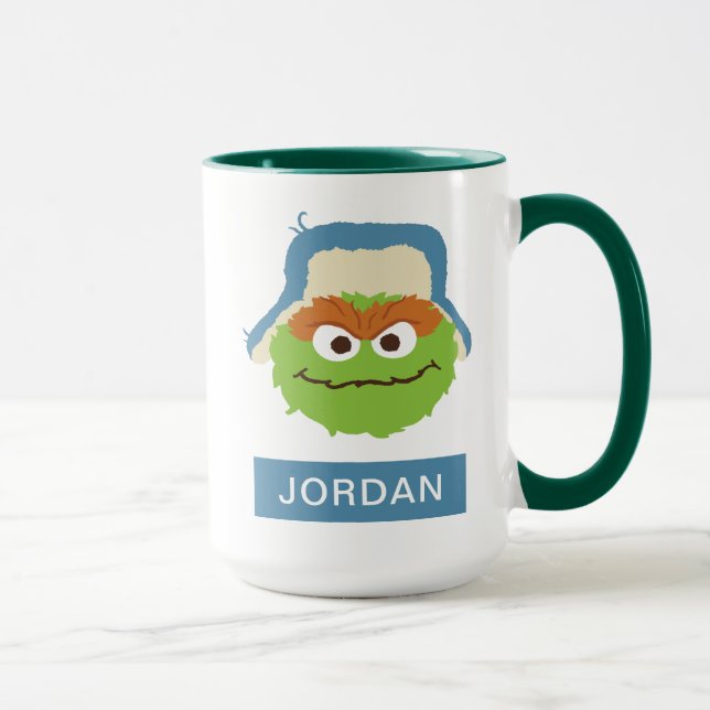 Caneca Rosto de Oscar o Monstro na Floresta | Adicione se (Direita)
