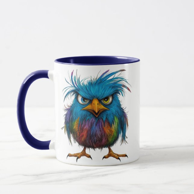Caneca rosto de pássaro malvado (Esquerda)