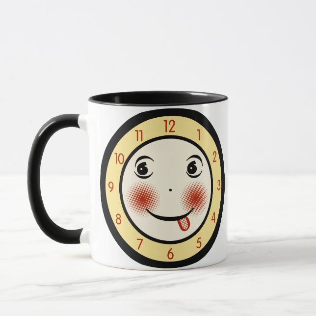 Caneca Rosto do Relógio Retroativo (Esquerda)