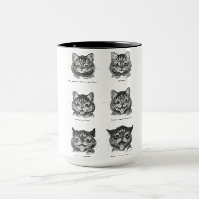 Caneca Rosto Engraçado de Gato, Louis Wain (Centro)