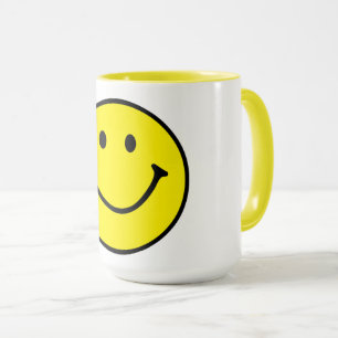 Caneca Rosto Feliz e Amarelo Brilhante